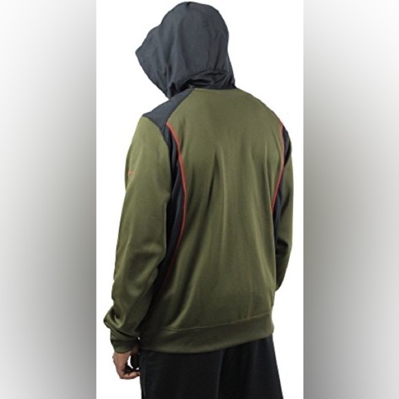 Nike Lebron James Chainmail Zip Hoodie Sweatshirt Green Size L Therma-Fit FALL - Picture 3 of 11